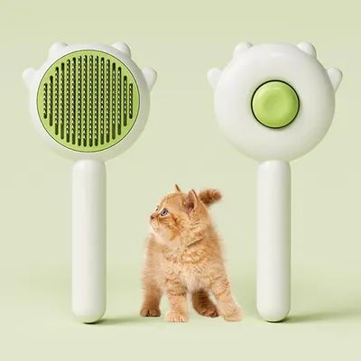 UAMLY Brosse pour chat anti-perte de poils, brosse autonettoyante