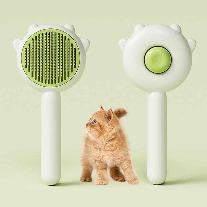 UAMLY Brosse pour chat anti-perte de poils, brosse autonettoyante