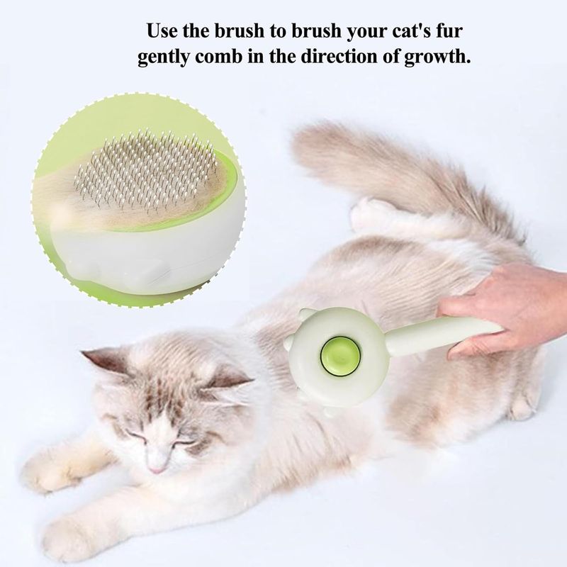 UAMLY Brosse pour chat anti-perte de poils, brosse autonettoyante