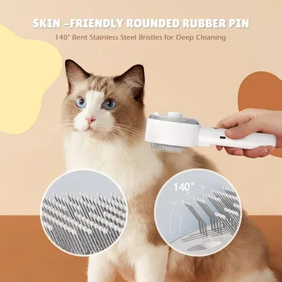 Petopia Brosse à vapeur 4 en 1 pour chat et chien