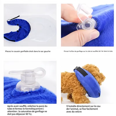 FurryFusion Collier gonflable anti-morsures pour chats et chiens