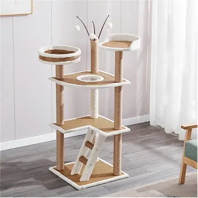 UAMLY Arbre à chat, structure d'escalade pour chat à double usage