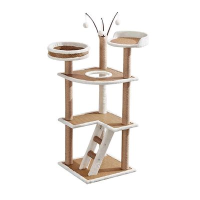 Arbre à chat, structure d'escalade pour chat à double usage