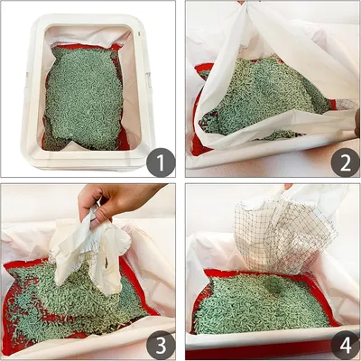 Pet Planet Sacs à litière pour chat résistants avec cordon