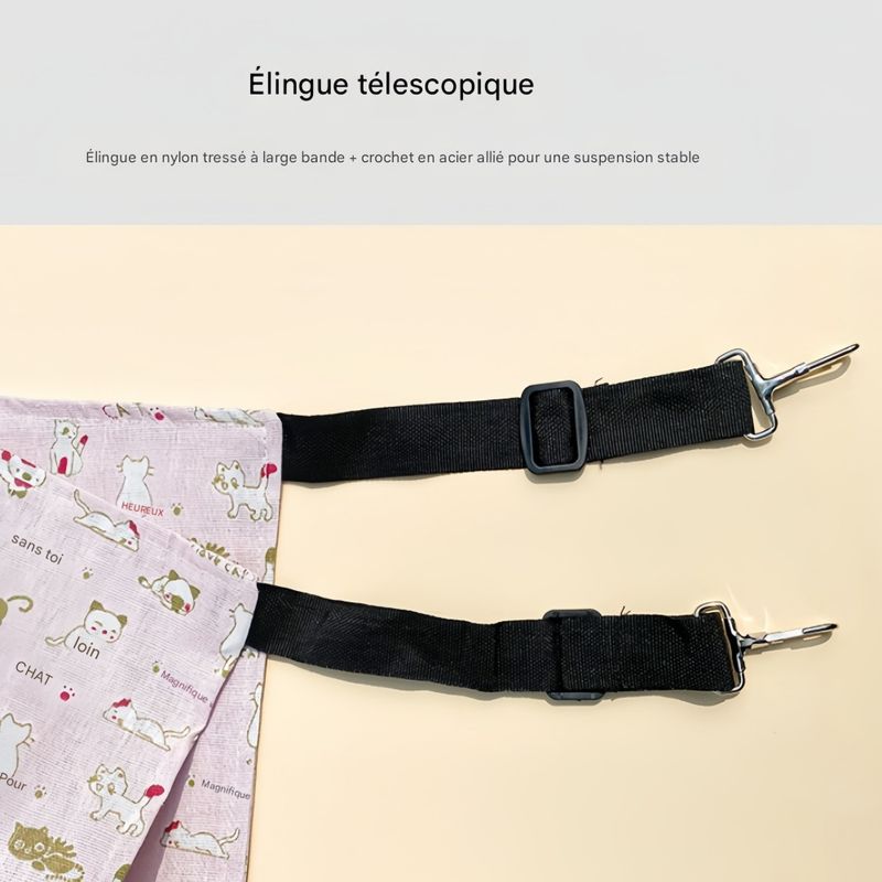 FurryFusion Hamac pour cage de chat en toile d'lin