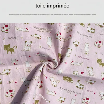 FurryFusion Hamac pour cage de chat en toile d'lin