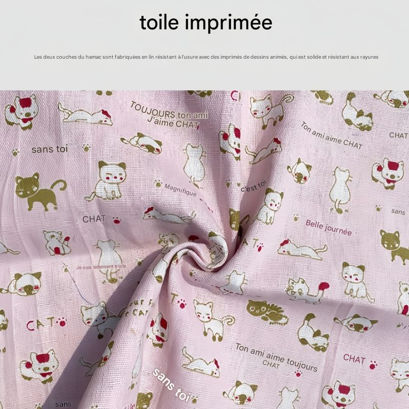 FurryFusion Hamac pour cage de chat en toile d'lin