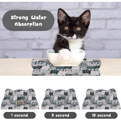 UAMLY Matte für Katzenfutter- und Wassernäpfe (A)