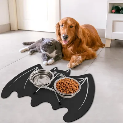 UAMLY Tapis d'alimentation pour animaux de compagnie, chauve-souris
