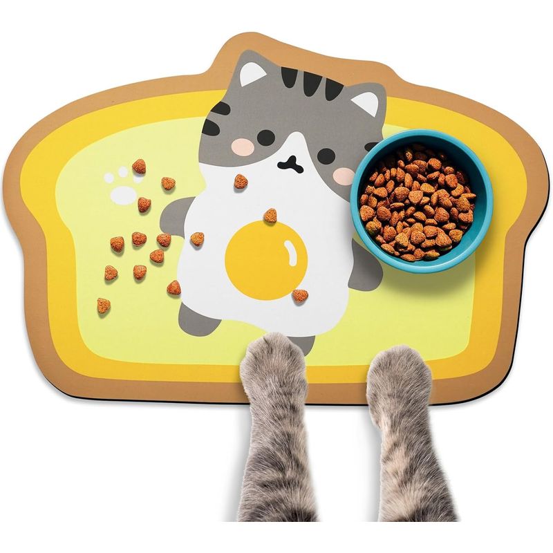 UAMLY Katzen-Futter- und Wassernapf-Unterlage (B)