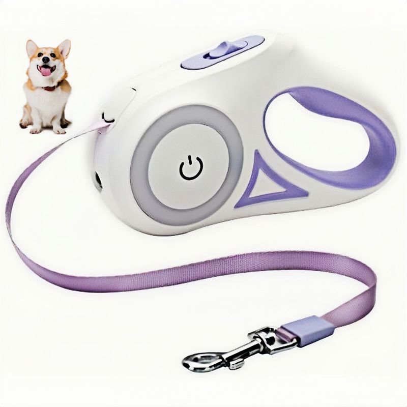 Petopia Corde de traction extensible pour chien avec éclairage LED