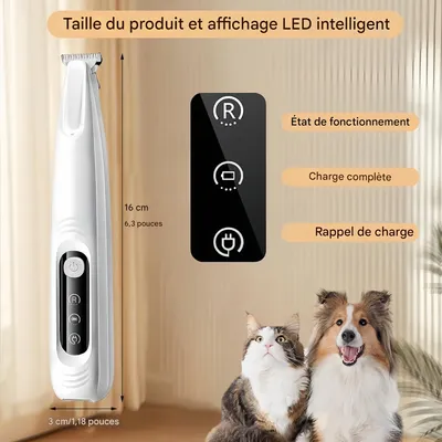 Pet Planet Chiens et Chats TondeuseSet Tondeuse Électrique
