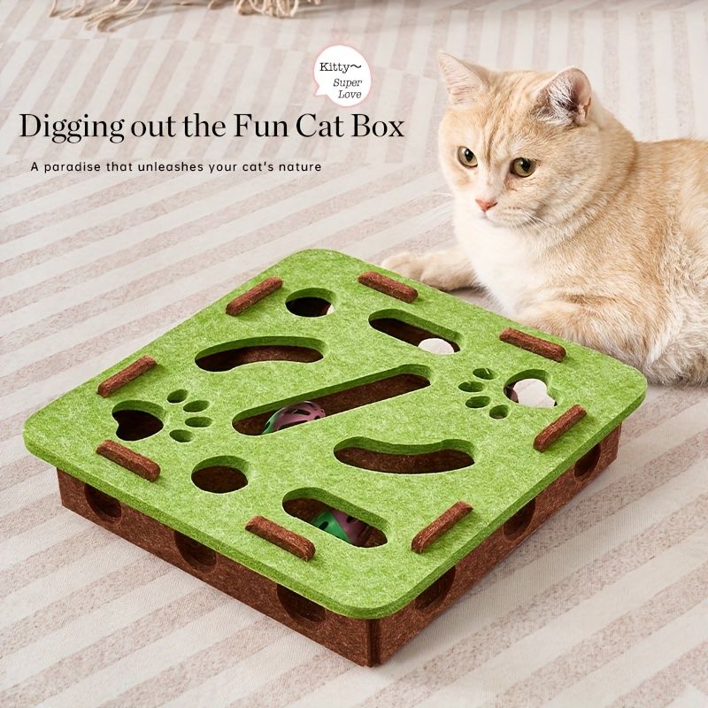 UAMLY Jouet à Gratter et Fouiller Interactif pour chat