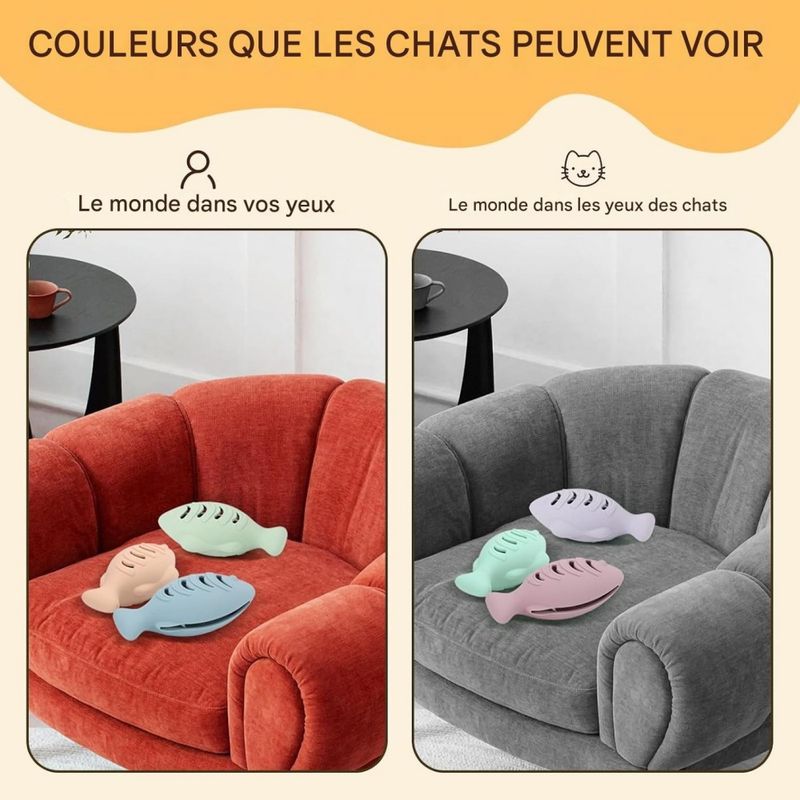 Pet Planet Chats Joyeux Jouet de Poisson en Silicone