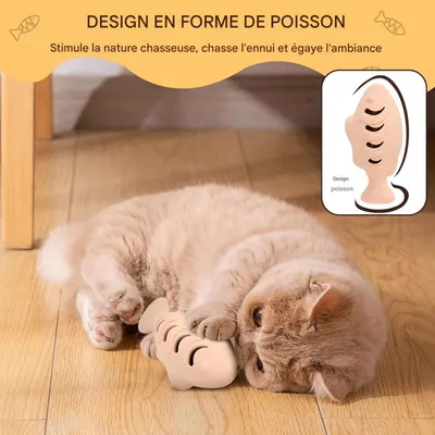 Pet Planet Chats Joyeux Jouet de Poisson en Silicone