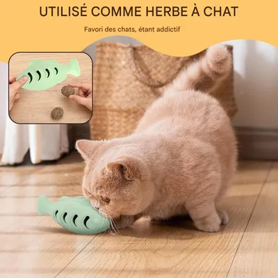 Pet Planet Chats Joyeux Jouet de Poisson en Silicone
