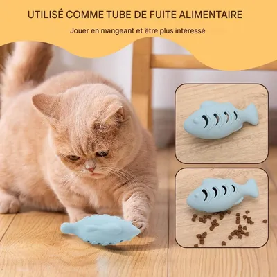 Pet Planet Chats Joyeux Jouet de Poisson en Silicone