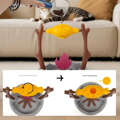FurryFusion Jouet réaliste pour chat en forme de cuisse de poulet rôtie