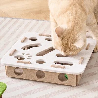 Pet Planet Boîte de jeu en feutre pour chat