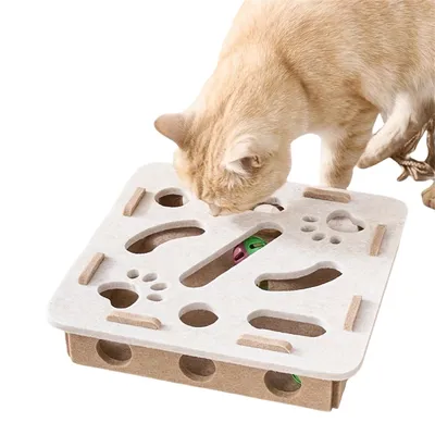 Pet Planet Boîte de jeu en feutre pour chat