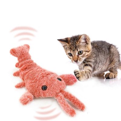 UAMLY Jouet électrique à mâcher pour chat en forme de homard