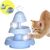 UAMLY Jouets pour chats à roulettes à 2 niveaux avec herbe à chat