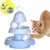 UAMLY Jouets pour chats à roulettes à 2 niveaux avec herbe à chat