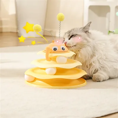 IntiMeg Disque de jeu automatique pour chat