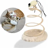 Pet Planet Chats Jouet Interactif en Peluche avec Spiral Spring