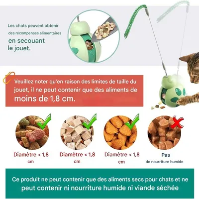 IntiMeg Jouet interactif distributeur de friandises pour chat