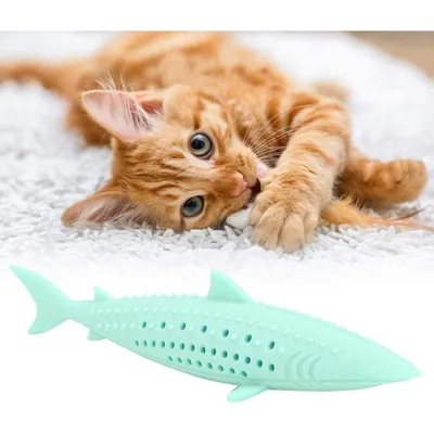 Pet Planet Chats Dental Jouet En Forme De Poisson Pour Chat