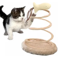 Pet Planet Chats Jouet Interactif en Peluche avec Spiral Spring