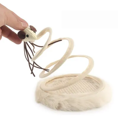Pet Planet Chats Jouet Interactif en Peluche avec Spiral Spring