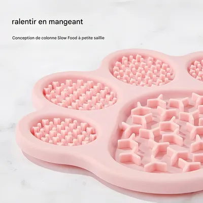 FurryFusion Tapis de mangeoire anti - glouton pour chien et chat