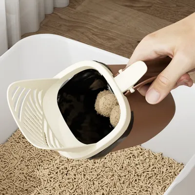 FurryFusion Pelle à litière pour chat avec seau de rangement