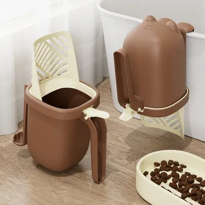 FurryFusion Pelle à litière pour chat avec seau de rangement