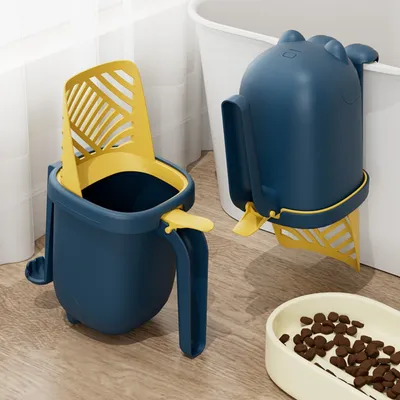 FurryFusion Pelle à litière pour chat avec seau de rangement