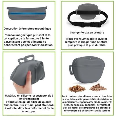 Pet Planet Chiens Sac À Friandises En Silicone Avec Ceinture