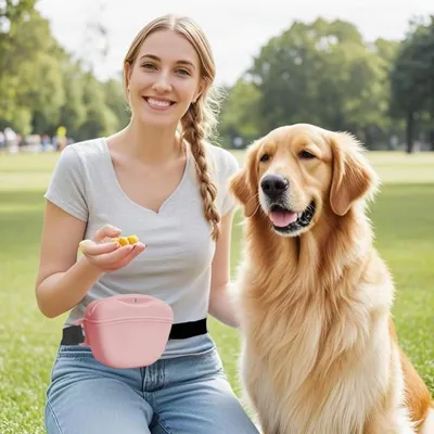Pet Planet Chiens Sac À Friandises En Silicone Avec Ceinture