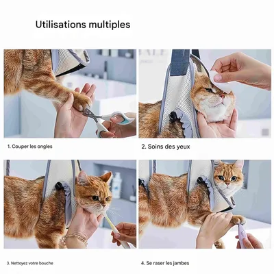 FurryFusion Hamac de toilettage pour chat