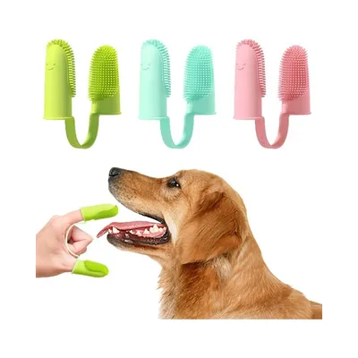 Petopia Lot de brosses à dents à doigts pour chiens et chats