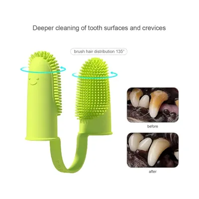 Petopia Lot de brosses à dents à doigts pour chiens et chats