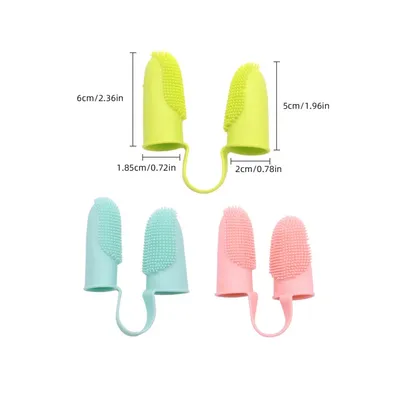 Petopia Lot de brosses à dents à doigts pour chiens et chats