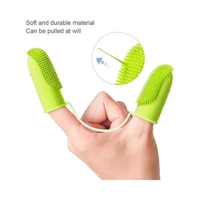 Petopia Lot de brosses à dents à doigts pour chiens et chats