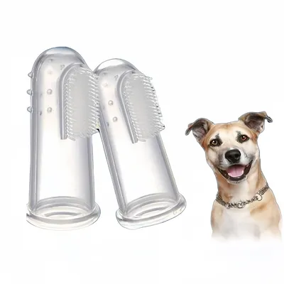 Petopia Brosses à dent doigtiers pour chien et chat