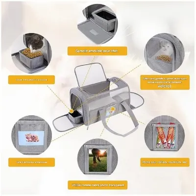 Petopia Sac de Transport Pliable pour Chats et Chiens