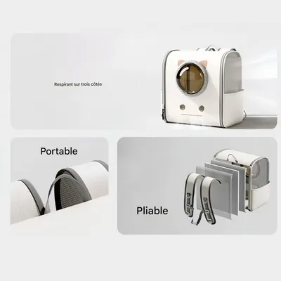 FurryFusion Sac à dos pour chat en capsule spatiale