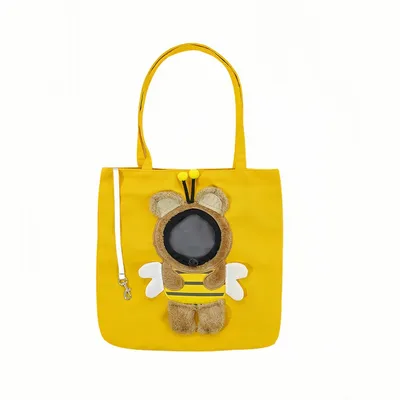 FurryFusion Sac pour animaux de compagnie en forme d'abeille jaune