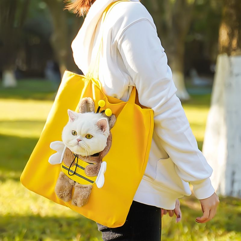 FurryFusion Sac pour animaux de compagnie en forme d'abeille jaune