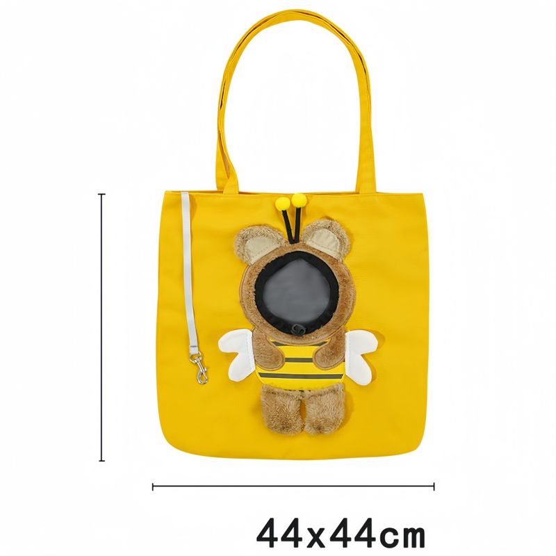 FurryFusion Sac pour animaux de compagnie en forme d'abeille jaune